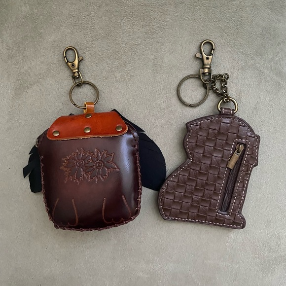 2 Coin Pouch Keychain or Bag Charms - Picture 2 of 3